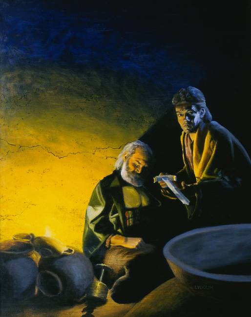 Nephi and Laban, by Lester Yocum